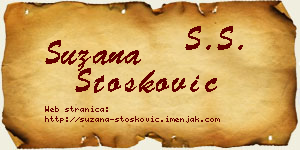Suzana Stošković vizit kartica